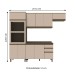 Cozinha Compacta Connect 10 Portas 2 Gavetas 100% Mdf Ce810 Duna/Cristal - Henn