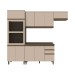 Cozinha Compacta Connect 10 Portas 2 Gavetas 100% Mdf Ce810 Duna/Cristal - Henn
