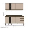 Cozinha Completa Connect 8 Portas 2 Gavetas 100% Mdf Ce809  Duna/Cristai - Henn