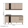 Cozinha Completa Connect 8 Portas 2 Gavetas 100% Mdf Duna/Cristal - Henn
