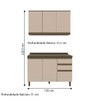 Cozinha Compacta Connect 6 Portas 2 Gavetas 100% Mdf Duna/Cristai - Henn