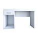 Mesa Escrivaninha Classic 1 Porta 1 Gaveta Branco - Panorama Móveis