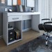 Mesa Escrivaninha Classic 1 Porta 1 Gaveta Branco - Panorama Móveis