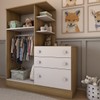 Guarda-Roupa Infantil com Cômoda Divertidamente Rústico/Branco - Panorama Móveis