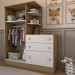 Guarda-Roupa Infantil com Cômoda Divertidamente Rústico/Branco - Panorama Móveis
