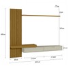 Painel para TV Até 65 Polegadas Italy 2 Portas Ripado Cedro Freijo/Off White - Olivar Móveis