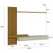 Painel para TV Até 65 Polegadas Italy 2 Portas Ripado Cedro Freijo/Off White - Olivar Móveis