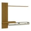 Painel para TV Até 65 Polegadas Italy 2 Portas Ripado Cedro Freijo/Off White - Olivar Móveis