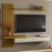 Painel para TV Até 65 Polegadas Italy 2 Portas Ripado Cedro Freijo/Off White - Olivar Móveis