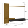 Painel para TV Até 65 Polegadas Italy 2 Portas Ripado Cedro Freijo/Preto - Olivar Móveis