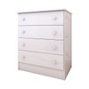 Cômoda Infantil Divertidamente 4 Gavetas Branco - Panorama Móveis