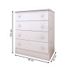 Cômoda Infantil Divertidamente 4 Gavetas Branco - Panorama Móveis