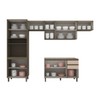 Cozinha Completa Connect 12 Portas 2 Gavetas 100% Mdf Ce796 Duna/Cristal - Henn
