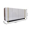 Balcão Buffet Balneário Camboriú 4 Portas 2 Prateleiras Off White/Dourado - Panorama Móveis