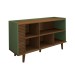 Balcão Buffet Elegance Ripado 3 Portas Hortelã/Amêndoa - Panorama Móveis