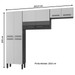 Cozinha Compacta Nala 8 Portas com Vidro Ripado 3d Freijó/Supremo - Kits Paraná