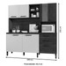 Cozinha Compacta Mega 7 Portas 2 Gavetas com Vidro Freijó/Soft - Kits Paraná