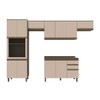 Cozinha Completa Connect 12 Portas 2 Gavetas 100% Mdf Ce797 Duna/Cristal - Henn