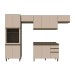 Cozinha Completa Connect 12 Portas 2 Gavetas 100% Mdf Ce797 Duna/Cristal - Henn