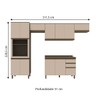 Cozinha Completa Connect 12 Portas 2 Gavetas 100% Mdf Ce797 Duna/Cristal - Henn