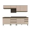 Cozinha Completa Connect 10 Portas 5 Gavetas 100% Mdf Ce802 Duna/Cristal - Henn