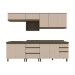 Cozinha Completa Connect 10 Portas 5 Gavetas 100% Mdf Ce802 Duna/Cristal - Henn
