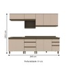 Cozinha Completa Connect 10 Portas 5 Gavetas 100% Mdf Ce802 Duna/Cristal - Henn