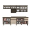 Cozinha Completa Connect 10 Portas 5 Gavetas 100% Mdf Ce802 Duna/Cristal - Henn