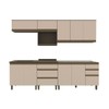 Cozinha Completa Connect 10 Portas 5 Gavetas 100% Mdf Duna/Cristal - Henn