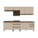 Cozinha Completa Connect 10 Portas 5 Gavetas 100% Mdf Duna/Cristal - Henn