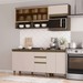 Cozinha Compacta Connect 7 Portas 2 Gavetas 100% Mdf com Vidro Duna/Cristal - Henn