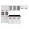 Armário de Cozinha Compacta de Aço Completa Mirage New 14 Portas 2 Gavetas Branco 815484 - Pnr Móveis