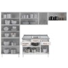 Armário de Cozinha Compacta de Aço Completa Mirage New 14 Portas 2 Gavetas Branco 815484 - Pnr Móveis