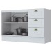 Armário de Cozinha Compacta para Pia 120 Cm Americana 2 Portas 3 Gavetas 100% Mdf Branco Hp - Pnr Móveis
