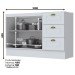 Armário de Cozinha Compacta para Pia 120 Cm Americana 2 Portas 3 Gavetas 100% Mdf Branco Hp - Pnr Móveis