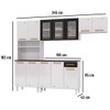 Armário de Cozinha Compacta de Aço Completa Diamante 12 Portas 1 Gaveta Branco/Preto 818489 - Pnr Móveis