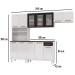 Armário de Cozinha Compacta de Aço Completa Diamante 12 Portas 1 Gaveta Branco/Preto 818489 - Pnr Móveis