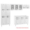 Armário de Cozinha Compacta de Aço Completa Star New 14 Portas 2 Gavetas Branco - Pnr Móveis