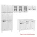 Armário de Cozinha Compacta de Aço Completa Star New 14 Portas 2 Gavetas Branco - Pnr Móveis