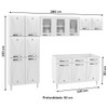 Armário de Cozinha Compacta de Aço Completa Star New 14 Portas 2 Gavetas Branco - Pnr Móveis