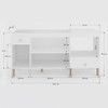 Armário de Cozinha Compacta para Pia 3 Portas 2 Gavetas Espaço para Forno e Cooktop Itália Branco - Panorama Móveis
