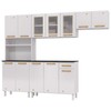 Armário de Cozinha Compacta de Aço Completa Diamante 12 Portas 1 Gaveta Branco 818489 - Pnr Móveis