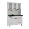 Armário de Cozinha Compacta de Aço Compacta Mirage New 6 Portas 3 Gavetas Branco - Pnr Móveis