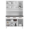 Armário de Cozinha Compacta de Aço Compacta Mirage New 6 Portas 3 Gavetas Branco - Pnr Móveis