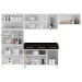 Armário de Cozinha Compacta de Aço Completa Mirage New 14 Portas 3 Gavetas Branco/Preto - Pnr Móveis