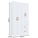 Guarda-Roupa Solteiro Dallas 4 Portas 2 Gavetas Branco Flex - Doripel