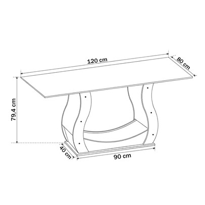 Mesa de Jantar 4 Lugares Benet Mel/Off White/Veludo Pastel - Viero Móveis