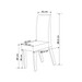 Mesa de Jantar 4 Lugares Benet Mel/Off White/Veludo Pastel - Viero Móveis