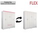 Guarda-Roupa Casal Flash Ii 6 Portas 2 Gavetas Flex Branco/Rosa/Branco - Demóbile