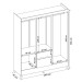 Guarda-Roupa Casal Flash Ii 6 Portas 2 Gavetas Flex Branco/Rosa/Branco - Demóbile